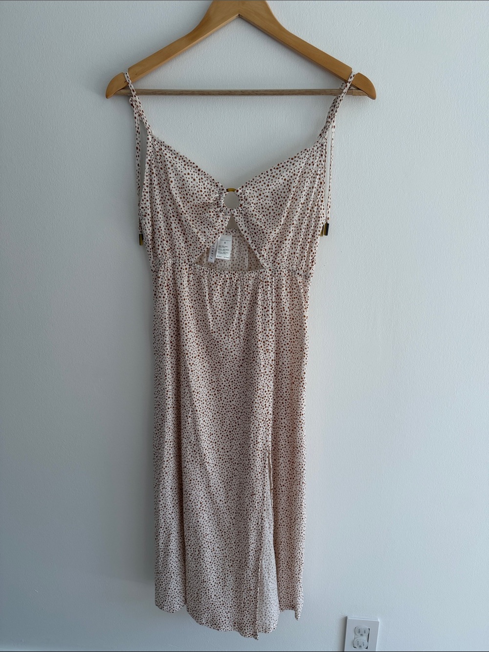 Sanctuary Cream Dress with Brown Spot Print